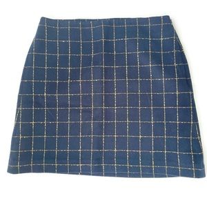 Loft Tailored Plaid Pencil Mini Skirt • Size 6